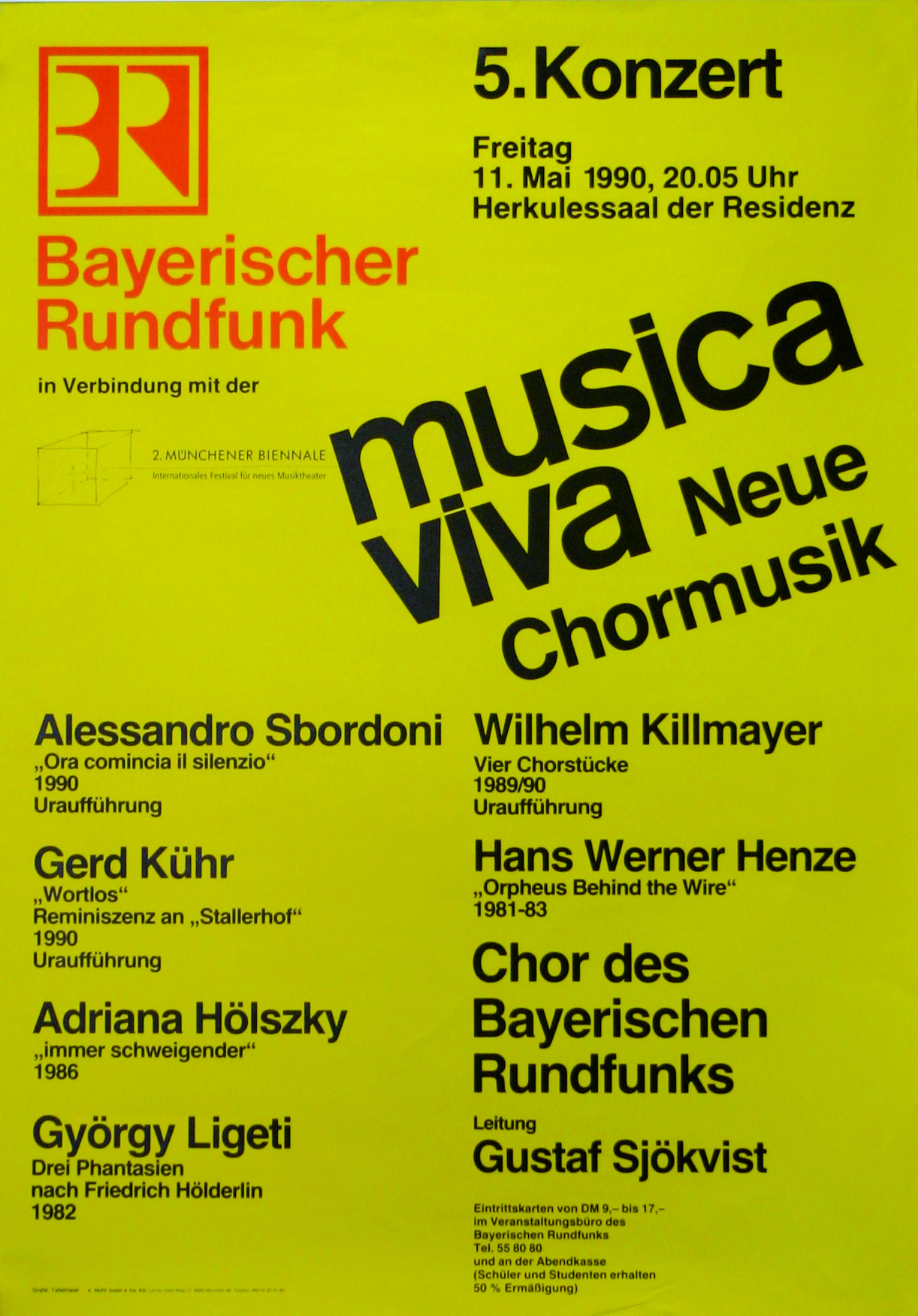 Plakat musica viva, Plakat, 1990 (Archiv des BR)