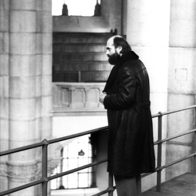 Arvo Pärt in der Münchner Lukaskirche anlässlich der Uraufführung von "Passio", 1982 (Foto: Anne Kirchbach)
